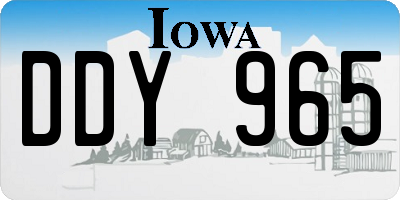 IA license plate DDY965