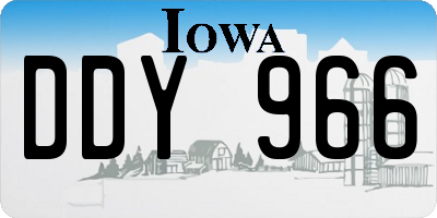 IA license plate DDY966
