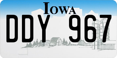 IA license plate DDY967