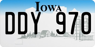 IA license plate DDY970