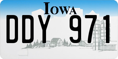 IA license plate DDY971