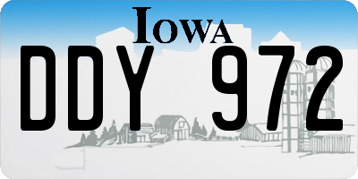IA license plate DDY972