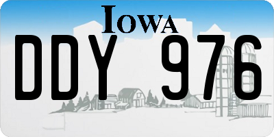 IA license plate DDY976