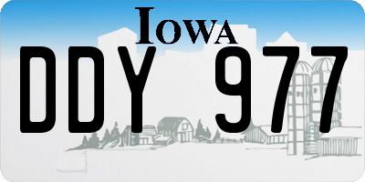 IA license plate DDY977