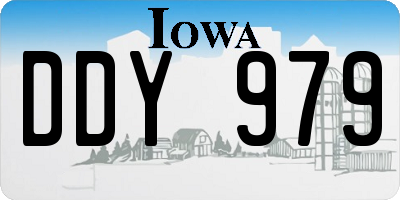 IA license plate DDY979