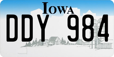 IA license plate DDY984