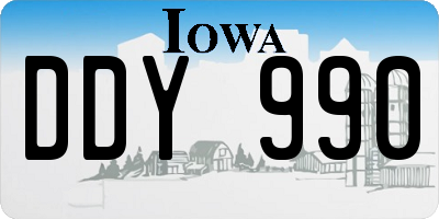 IA license plate DDY990