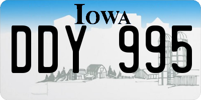 IA license plate DDY995
