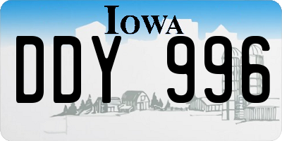 IA license plate DDY996