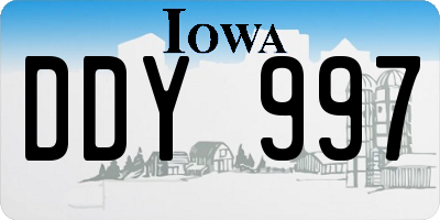 IA license plate DDY997