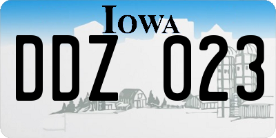 IA license plate DDZ023
