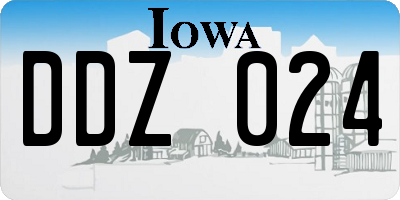 IA license plate DDZ024