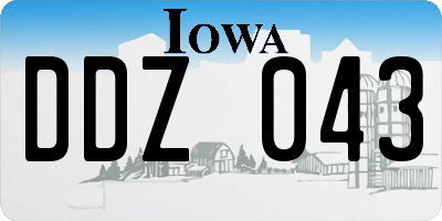 IA license plate DDZ043