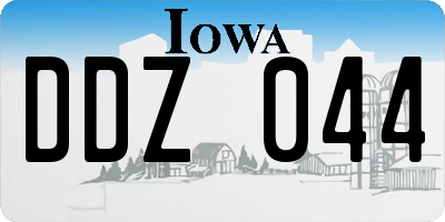 IA license plate DDZ044