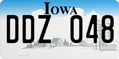 IA license plate DDZ048