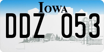 IA license plate DDZ053