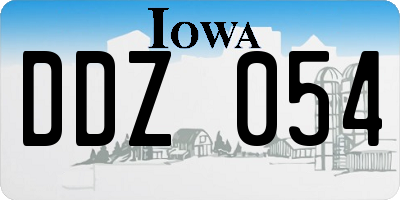 IA license plate DDZ054