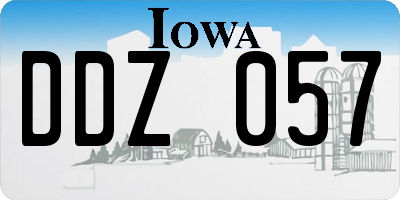 IA license plate DDZ057