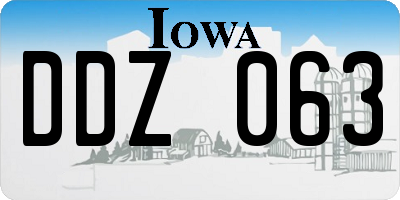 IA license plate DDZ063