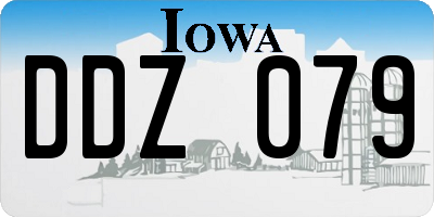 IA license plate DDZ079