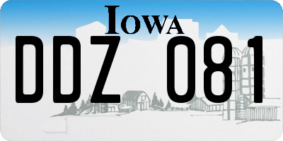 IA license plate DDZ081