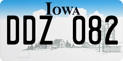 IA license plate DDZ082