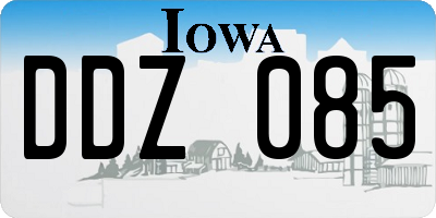 IA license plate DDZ085