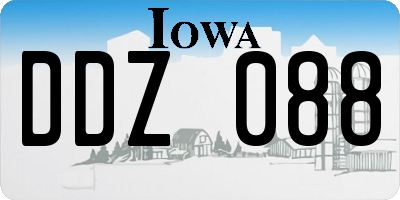 IA license plate DDZ088