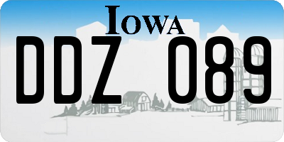 IA license plate DDZ089