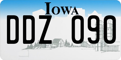IA license plate DDZ090