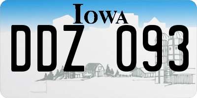 IA license plate DDZ093