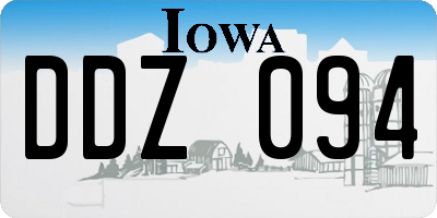 IA license plate DDZ094