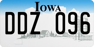 IA license plate DDZ096