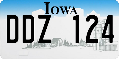 IA license plate DDZ124