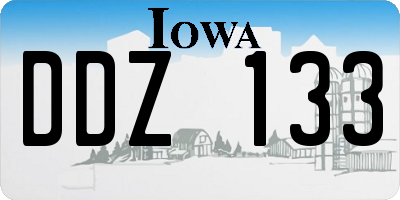 IA license plate DDZ133