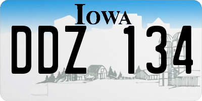 IA license plate DDZ134