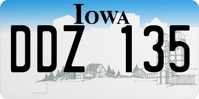 IA license plate DDZ135