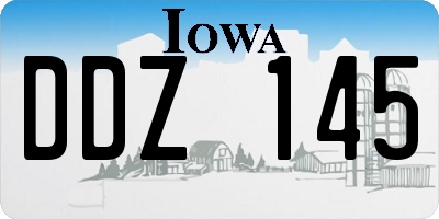 IA license plate DDZ145