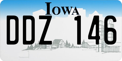 IA license plate DDZ146