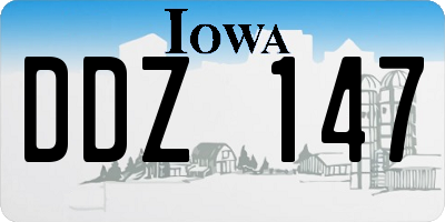 IA license plate DDZ147