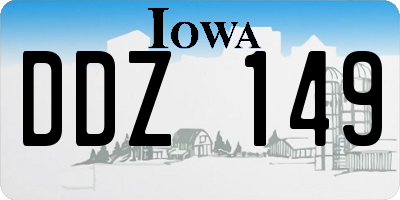 IA license plate DDZ149