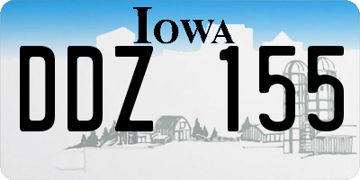 IA license plate DDZ155