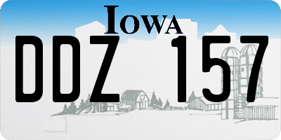 IA license plate DDZ157