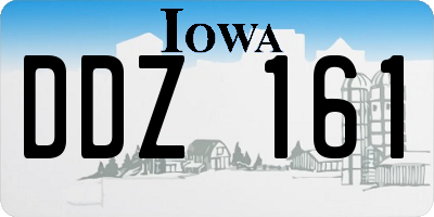 IA license plate DDZ161