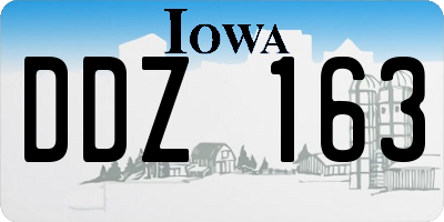 IA license plate DDZ163