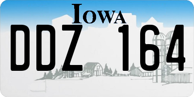 IA license plate DDZ164