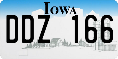 IA license plate DDZ166