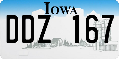 IA license plate DDZ167