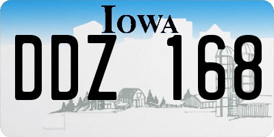 IA license plate DDZ168