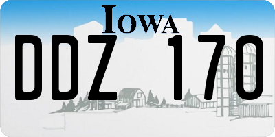IA license plate DDZ170